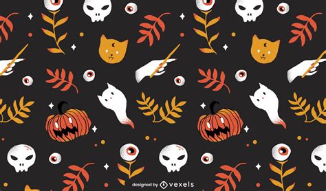 Halloween Elements Pattern Design Vector Download