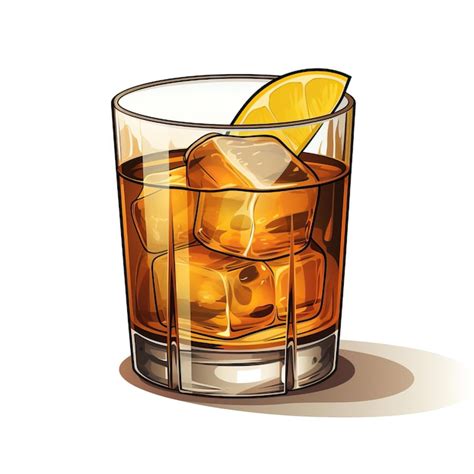 Premium Vector Flat Vector Logo Whiskey Sour Vector White Background I