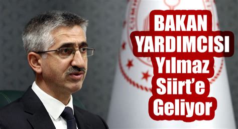 Milli Eğitim Bakan Yardımcısı Nazif Yılmaz Siirte Geliyor Siirt