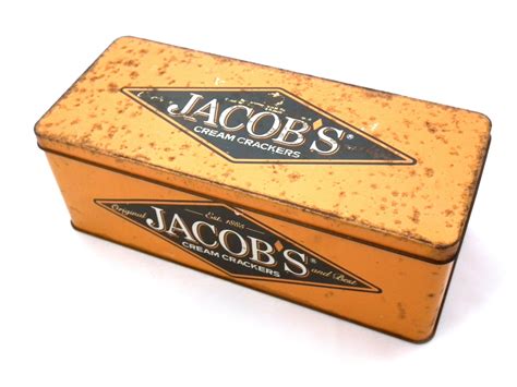 Vintage Jacobs Cream Crackers Tin Cracker Tin by TwoTimeVintage