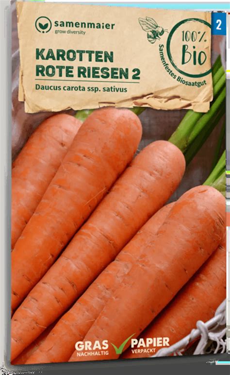 Samen Maier Carota Bio Rote Riesen Confezione Bloomling Italia