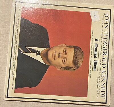 Jfk John Fitzgerald Kennedy A Memorial Album Lp Vinyl Record Vintage