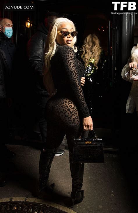Blac Chyna Sexy Seen Showing Off Her Hot Curves In Paris AZNude