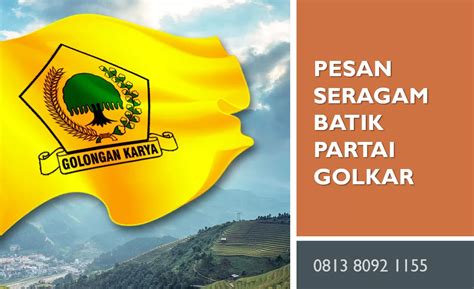 Pesan Seragam Batik Partai Golkar Golongan Karya Arnala Batik
