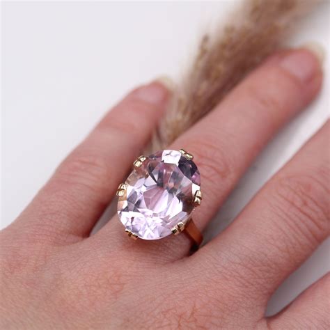 Bague Kunzite Vintage En Or Bijoux Anciens Bagues Or Bijouxbaume