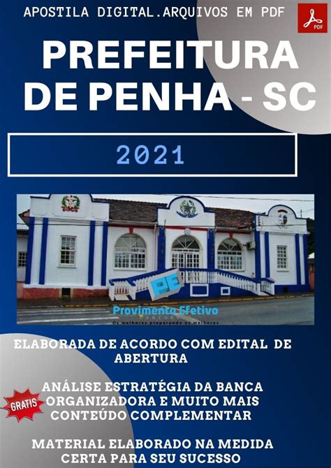 Provimento Efetivo Concursos Apostila Concurso Prefeitura De Penha SC