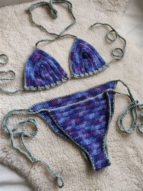 Handmade Cotton Crochet Bikini Cotton Swimwear Brazilian Or Cheeky Bottom Bikini Sexy Bikini