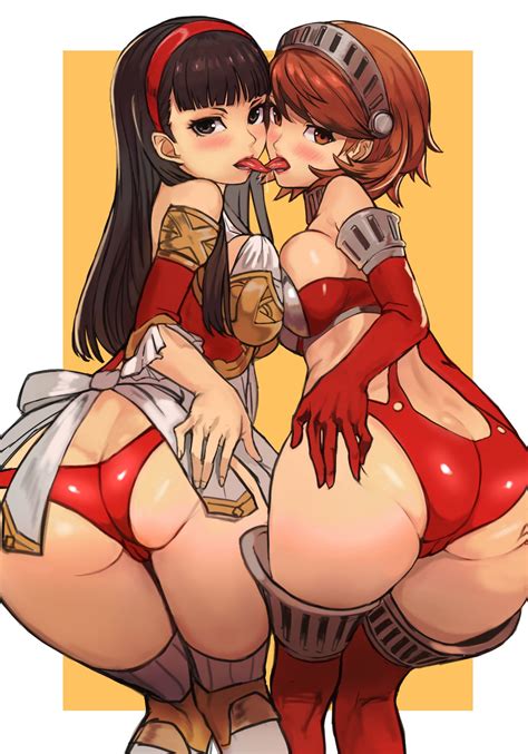 Rule 34 Amagi Yukiko Armor Ass Ass Focus Bikini Breast Squeeze