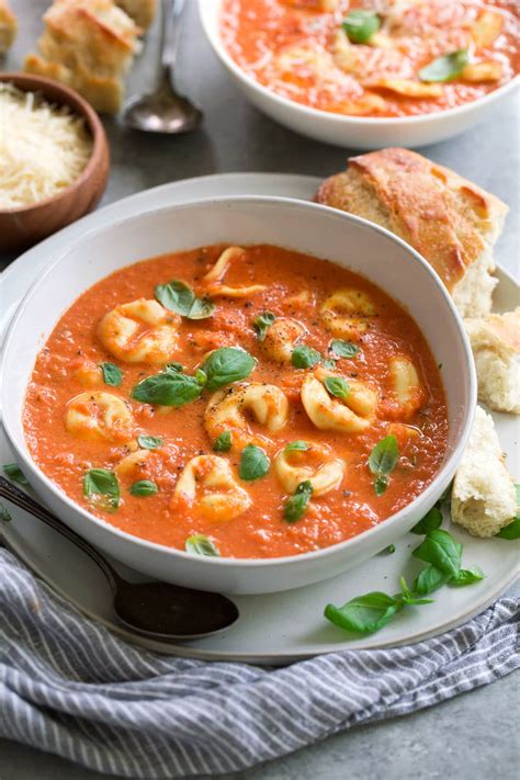 Slow Cooker Creamy Tomato Basil Tortellini Soup Cooking Classy