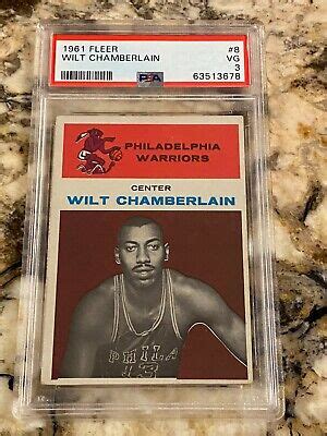 Fleer Wilt Chamberlain Rc Psa Sharp Nba Hof Rookie Amazing