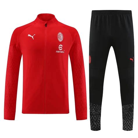 Ac Milan 23 24 Red And Black Tracksuit