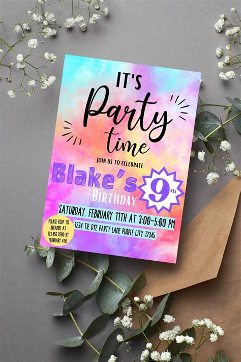 Th Birthday Invitation Th Birthday Th Birthday Invite Th Birthday