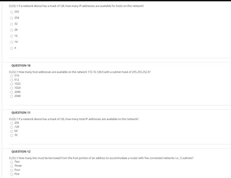 Solved Clo21 If A Network Device Has A Mask Of 28 How