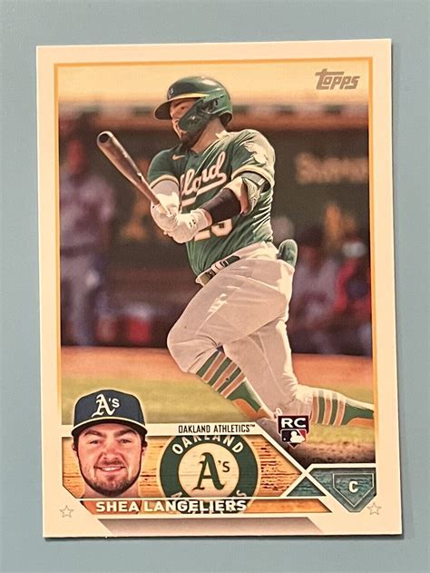 Shea Langeliers 2023 Topps Series 1 Baseball Rookie RC Oakland