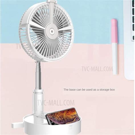 H9 Portable Folding Retractable Fan Usb Charging Floor Fan Humidifying Water Spray Fan