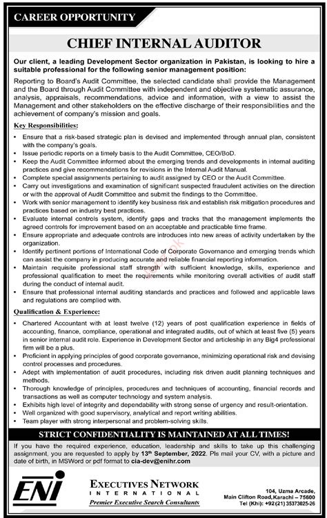 Executive Network International ENI Karachi Jobs 2022 2024 Job