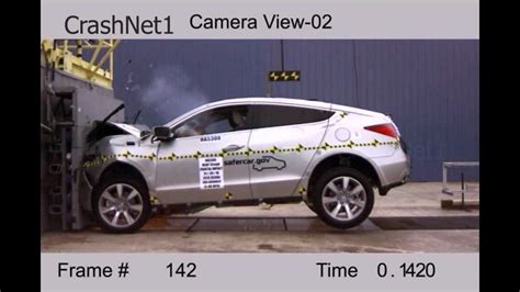 Acura Zdx 2010 Frontal Crash Test Nhtsa Crashnet1 Youtube