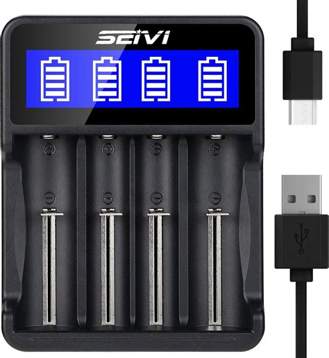 SEIVI 18650 Akku Ladegerät Universal LCD Smart Batterie Ladegerät für