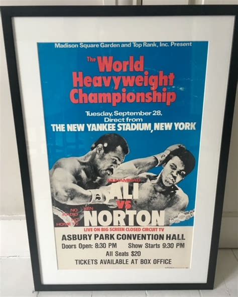 Muhammad Ali V Ken Norton Boxing Poster The Art Of Punk