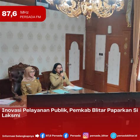 Inovasi Pelayanan Publik Pemkab Blitar Paparkan Si Laksmi Persada Blitar