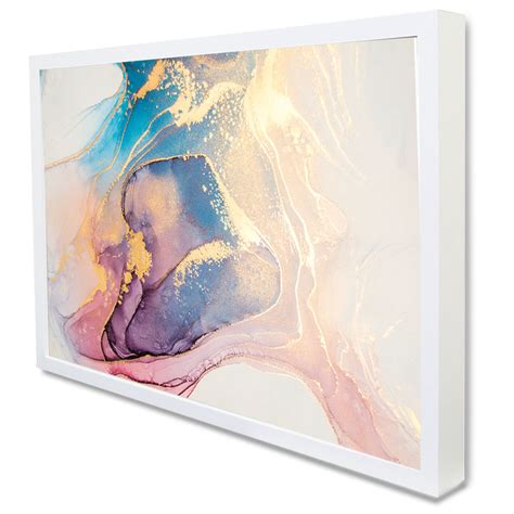 Quadro Decorativo Caixa Alta Vidro Abstrato Aquarela Luxo