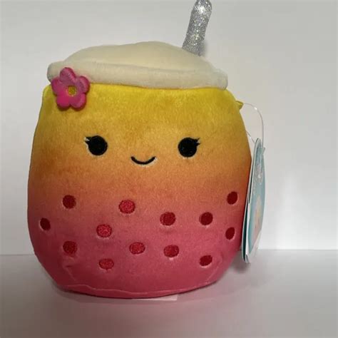 SQUISHMALLOWS BUBBLE TEA Boba Drink 5 Bergit The Orange Drink Plush