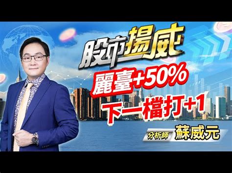 中視【股市揚威】20240221 蘇威元：麗臺50 下一檔打1 中視 中視新聞 蘇威元 股市揚威 摩爾證券投資顧問