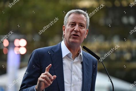 Mayor Bill De Blasio Delivers Remarks Editorial Stock Photo Stock