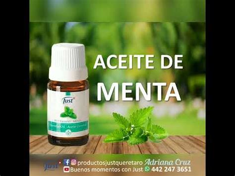 Aceite Esencial De Menta Just Youtube