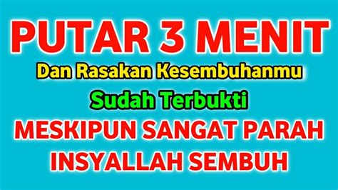 Mustajab Bulan Sya Ban Sudah Terbukti Putar Menit Sakitmu Langsung