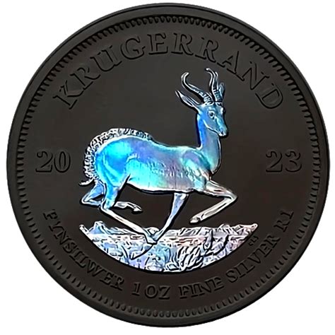 Krugerrand Black Holographic Edition Oz Silver Coin Rand South