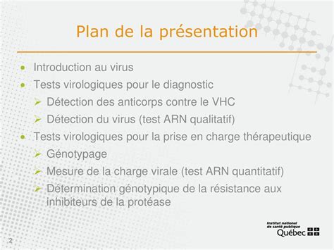 Les Analyses Virologiques Pour Le Diagnostic Et La Prise En Charge