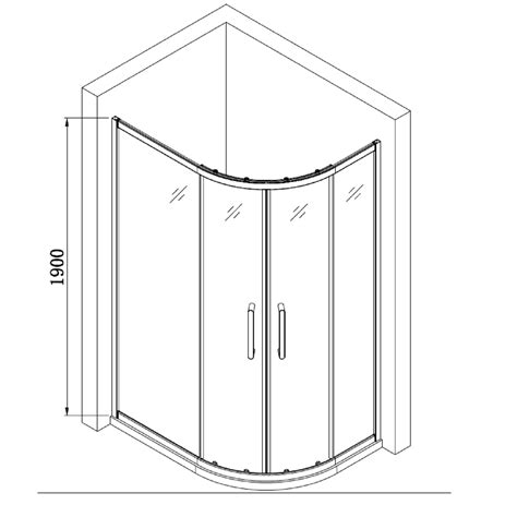 1000x900mm Offset Quadrant Shower Enclosure Carina Better Bathrooms