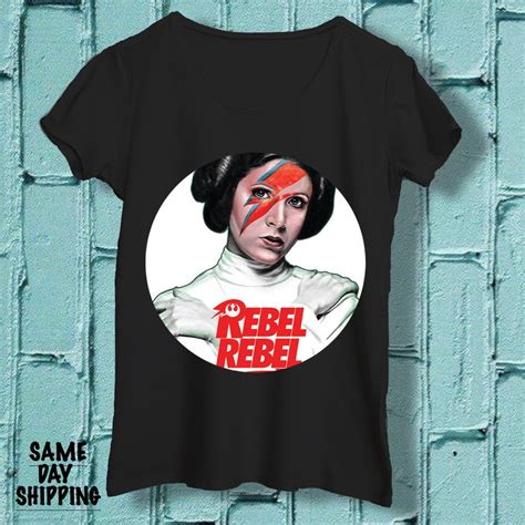 Princess Leia Ziggy Stardust T Shirt Star Wars David Bowie Inspired