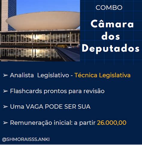 Flashcards Câmara dos Deputados Analista Legislativo Técnica