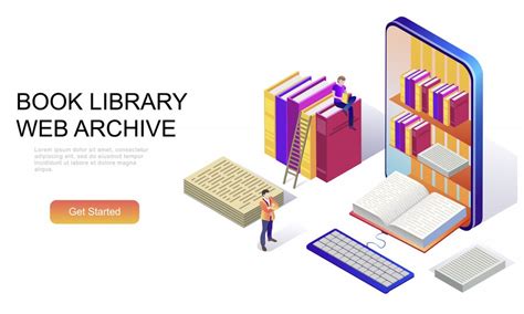 Premium Vector Flat Isometric Concept Of Book Library