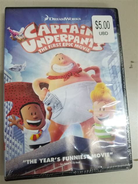 Captain Underpants The First Epic Movie Dvd 2017 Kevin Hart New