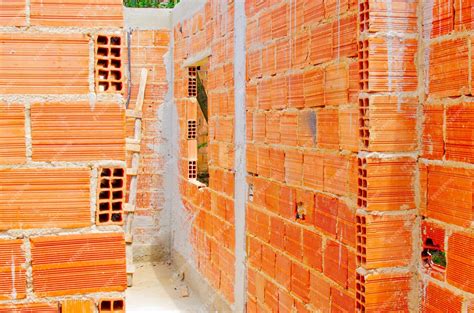 Premium Photo Brick Wall Under Construction Of Brazilian House Brick