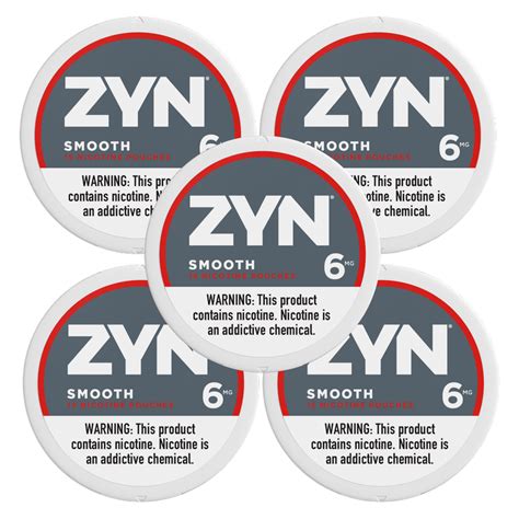 ZYN Nicotine Pouches Smooth 6mg Tin : fast delivery by App or Online