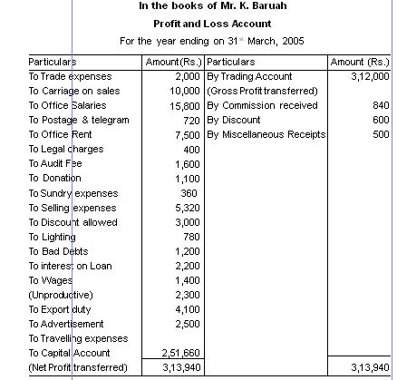 profit and loss account format 4251 - Excel Templates