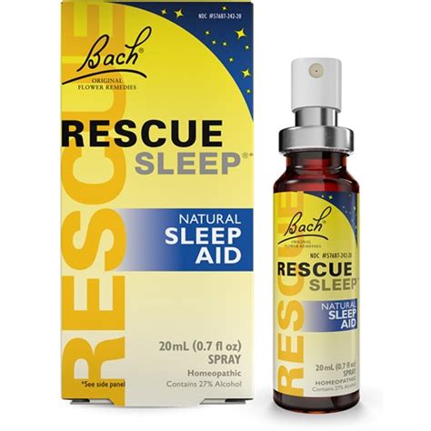 Bach Flower Remedies Rescue Sleep Natural Sleep Aid -- 0.7 fl oz - Vitacost