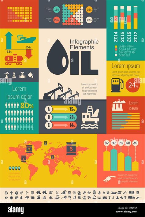 Oil Industry Infographic Template Stock Vector Image And Art Alamy