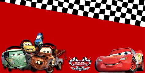 Lightning Mcqueen Background Perfect For A Cars Theme Birthday Party