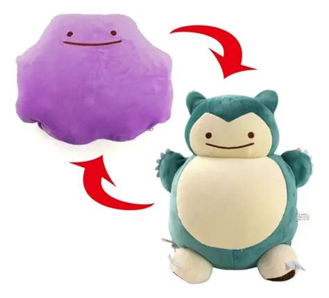 Muñeco Peluche Pokemon Ditto Snorlax Reversible Nintendo Envío gratis