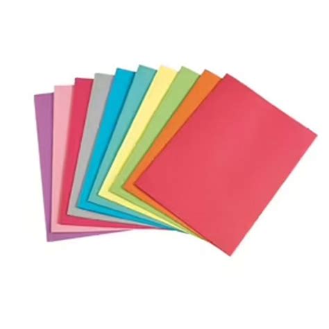 Paquet de 100 Chemises Cartonnées BRISTOL Luxe Couleurs Assorties