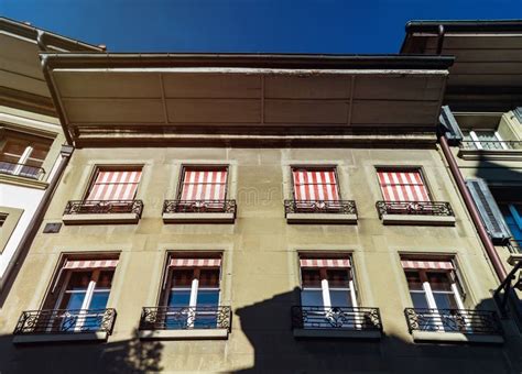 Classic City Architecture of Switzerland Street View Stock Image ...