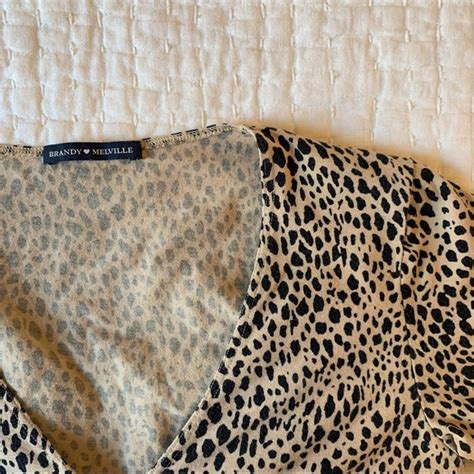 Brandy Melville Tops Cheetah Print Wrap Top Poshmark