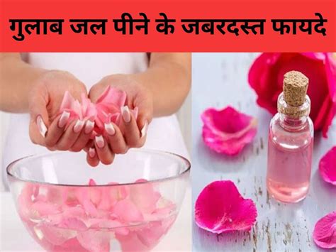 Gulab Jal Pine Ke Fayde Health Benefits Of Drinking Rose Water Daily Liver Brain Rose Water