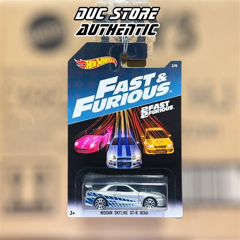 Ducstore Model Car DWF Hot Wheels Nissan Skyline GT R R Fast Furious Shopee Malaysia