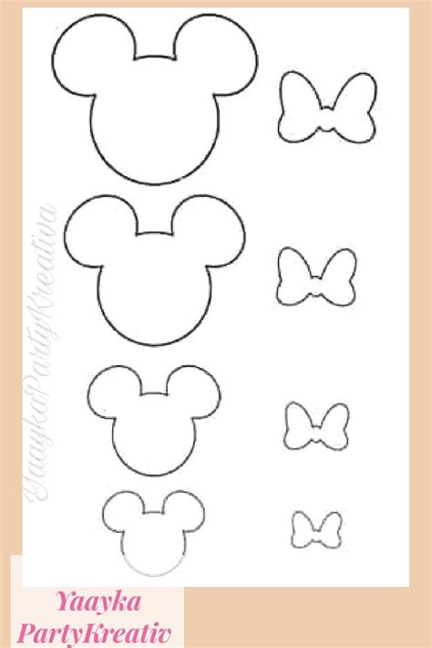 Molde O Plantilla De Mickey Mouse Mouse Crafts Minnie Mouse Bow Diy Bow